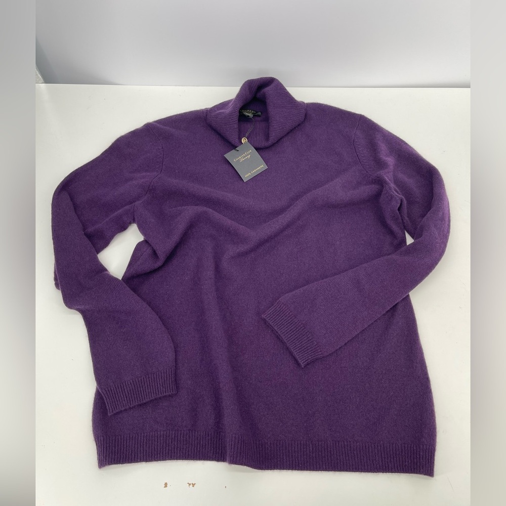 ⭐️Charter Club Purple Turtleneck Sweater - 100% Cashmere